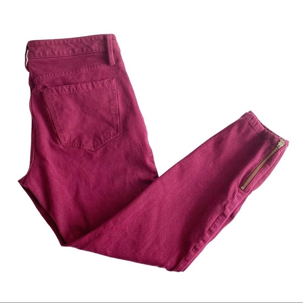 Banana Republic Sloan Pant Berry Zipper Ankle 4S